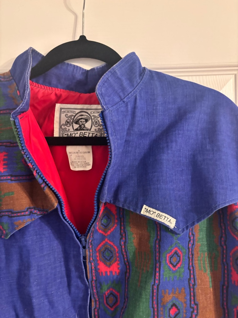 Vintage Mo' Betta Blue Multicolor Performance Jacket